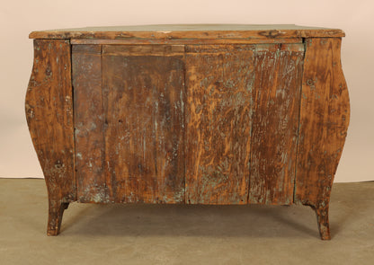 The back of a Rococo commode.