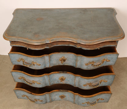 Opened drawers of an 18th Century Baroque Chest of Drawers 