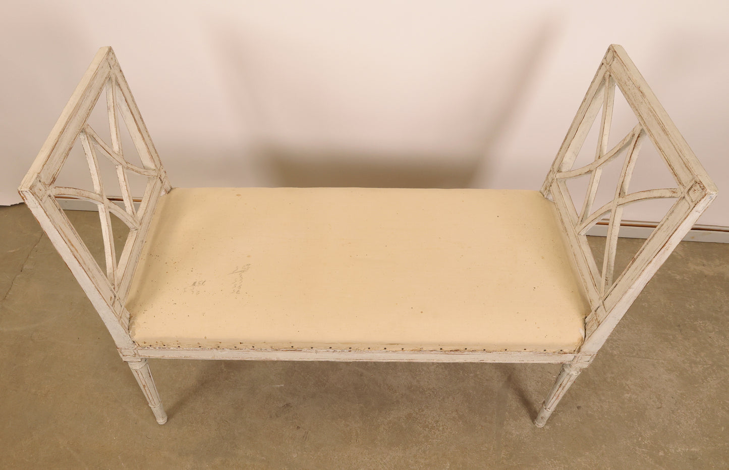 19th Century Gustavian Bench viewed from above