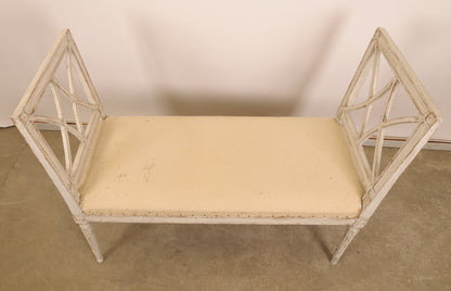 19th Century Gustavian Bench viewed from above