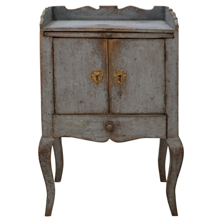 Blue Rococo nightstand