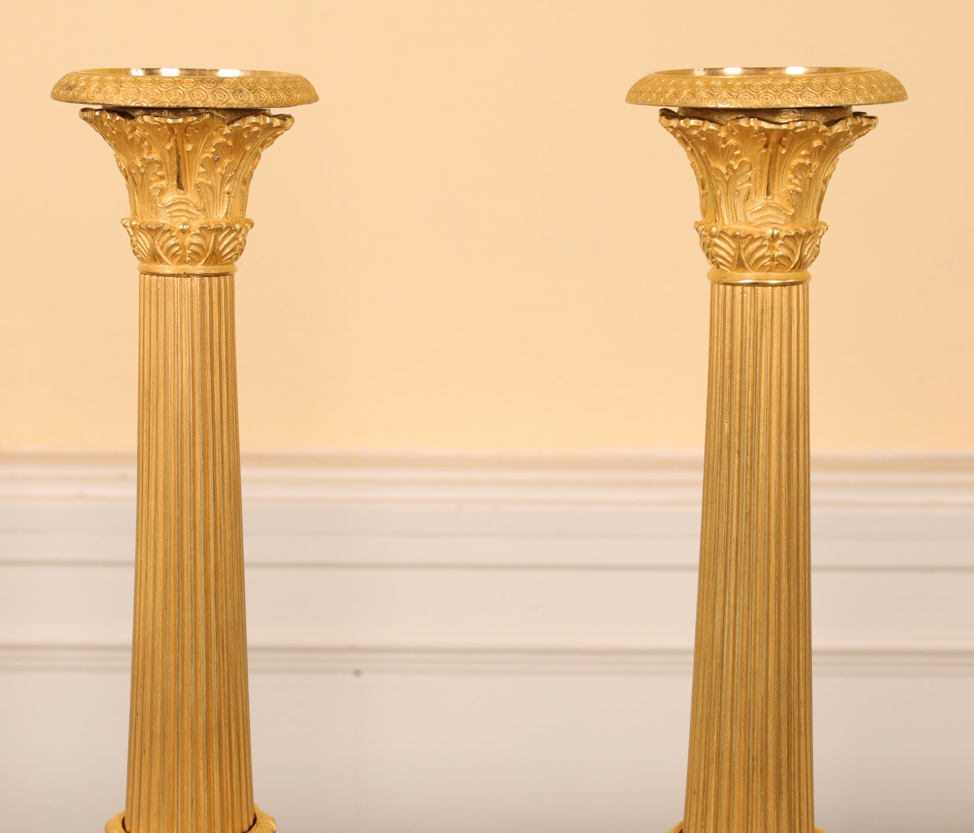 Pair of Empire Candlesticks Top and Middle part shown