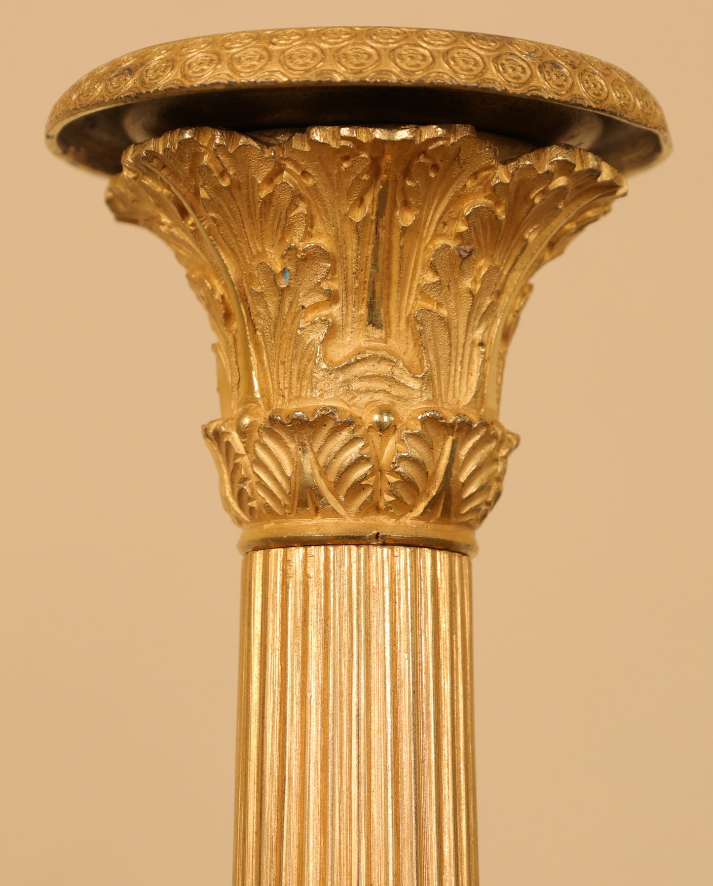 Detail of the top-part of Pair of Empire Candlesticks