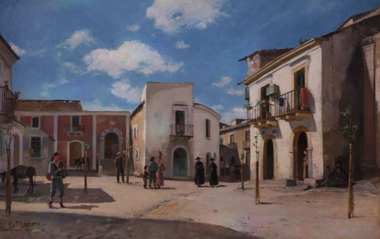 Painting by Carl Skålberg. Motif of Siciliy. 