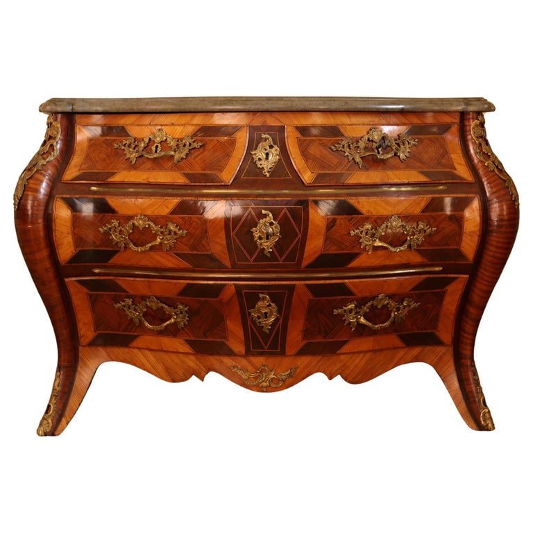 A Rococo chest of drawers
