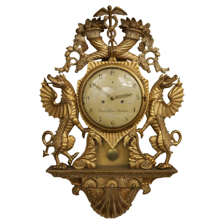 Antique Empire Wall Clock 