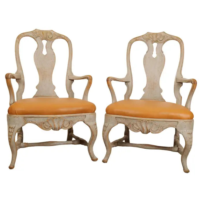 Pair of 18th Century Rococo Armchairs