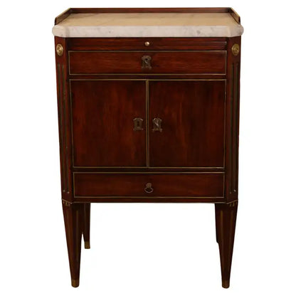 Late-Gustavian Mahogany-Veneered Nightstand