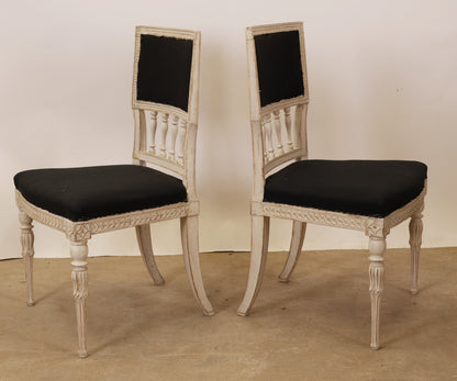 Antique chairs from the Gustavian epoch.
