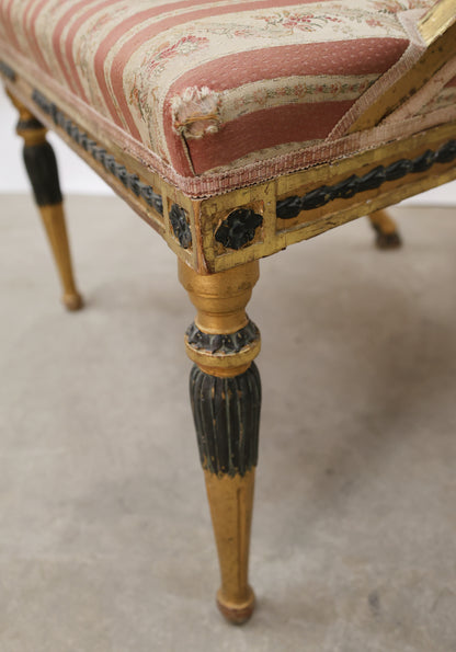 Close up shot of a Gustavian chair.