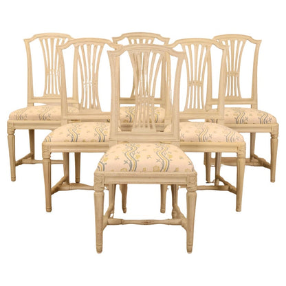 Six Gustavian chairs for sale