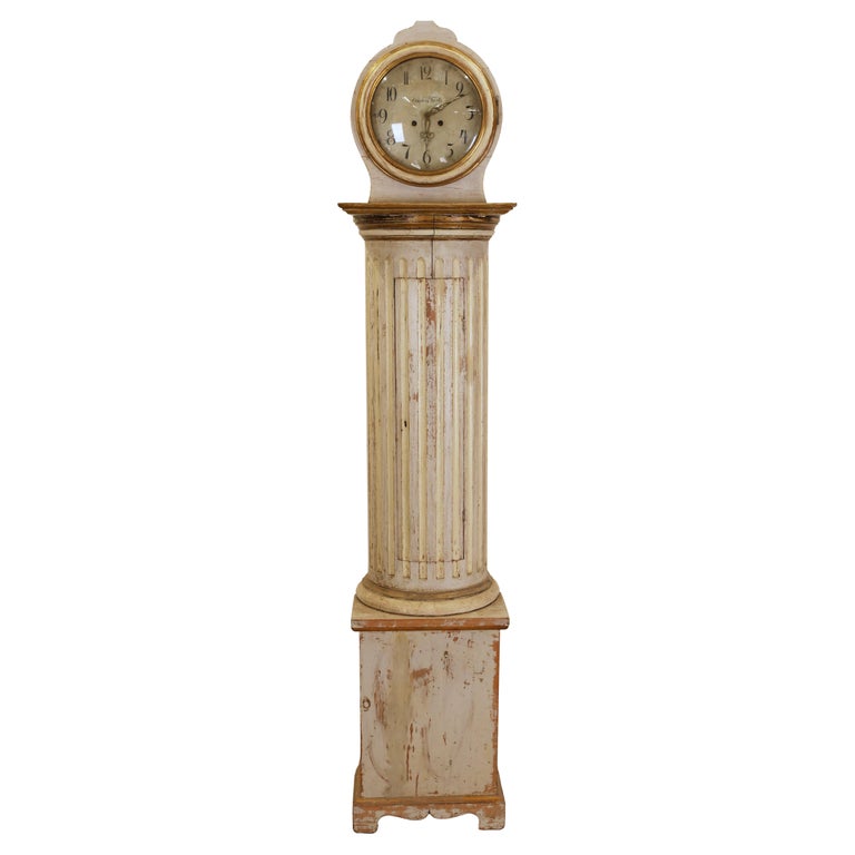 Gustavian Column Grandfather Clock