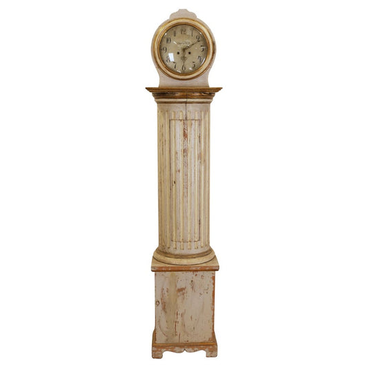 Gustavian Column Grandfather Clock
