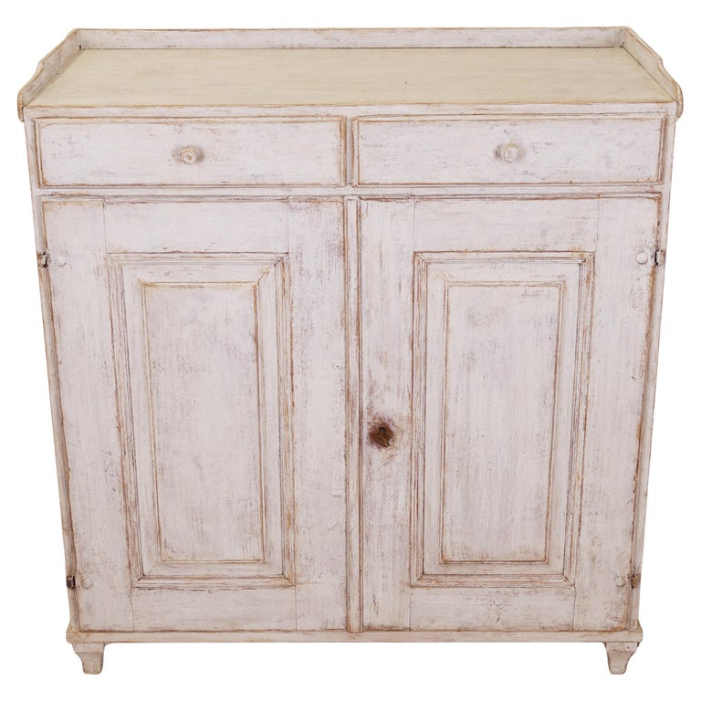 Swedish Gustavian Sideboard in White