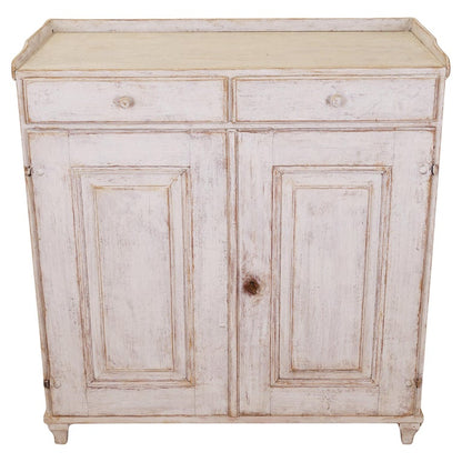Swedish Gustavian Sideboard in White