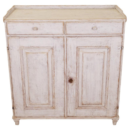 Swedish Gustavian Sideboard in White