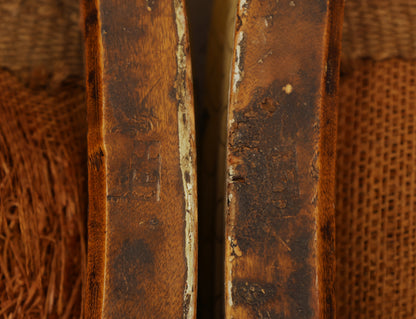 Close up of the signature of Johan Eric Höglander on Gustavian stools