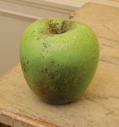 Green apple in high-fired faience by Hans Hedberg