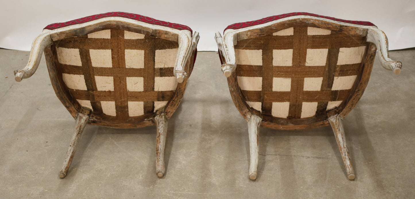 Underside of a pair of Rococo armchairs.