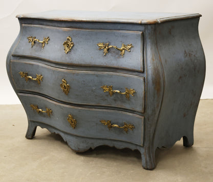 Blue Rococo chest.