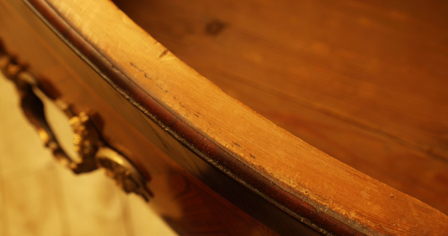 The drawer of a Rococo secretary