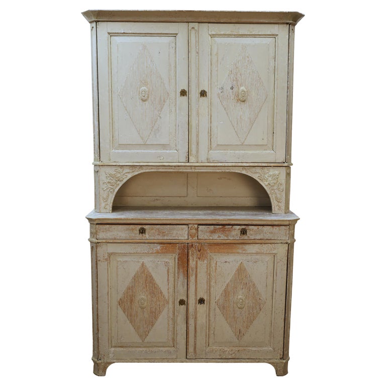 Antique sideboard cabinet from the Gustavian epoch.