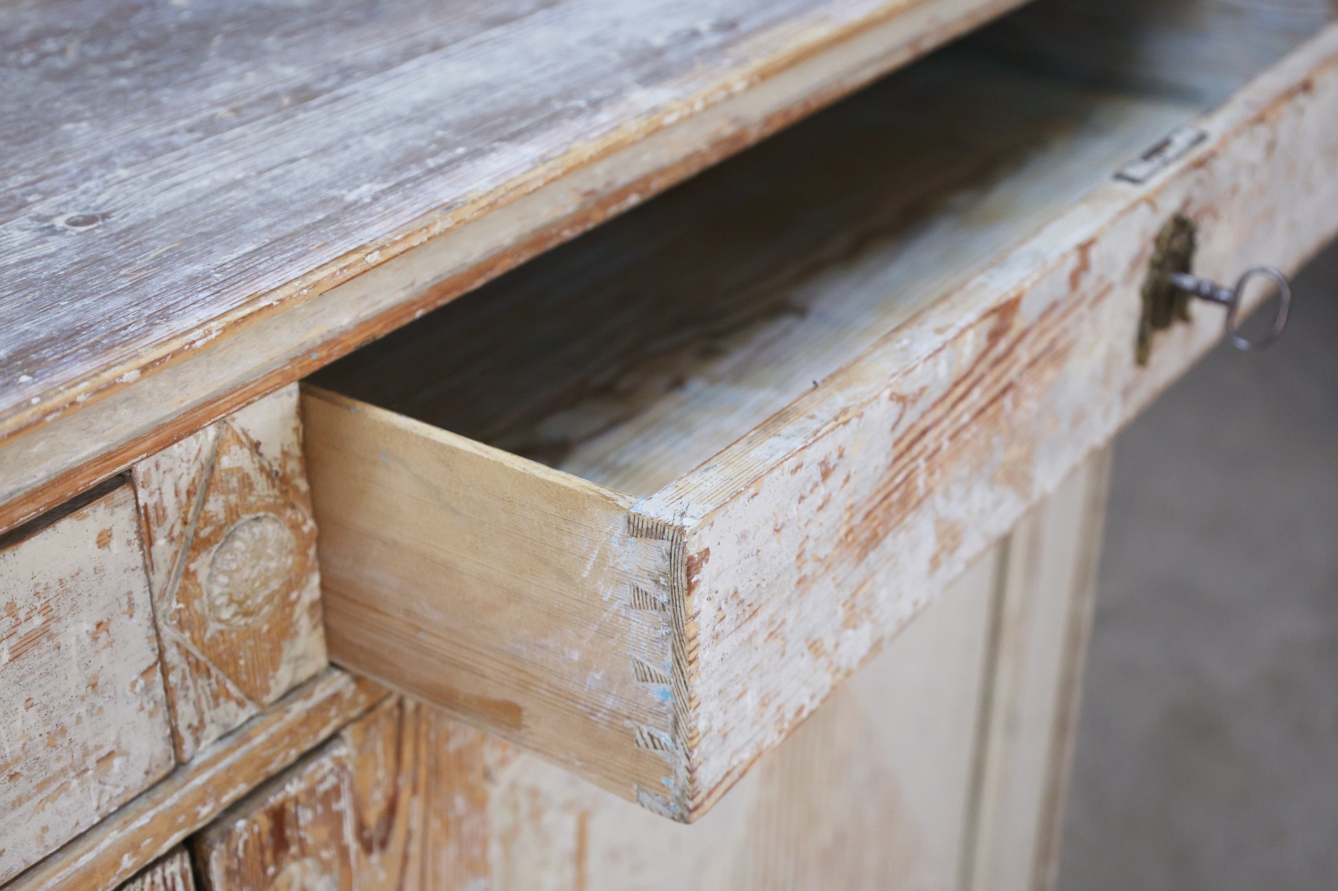 Antique Gustavian sideboard cabinet