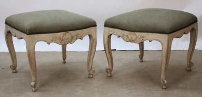 Tabourets with carvings