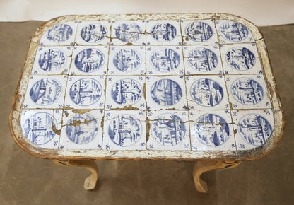 Antique tile table